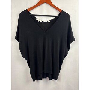 Women’s Vince Size XS Black V-Neck Short Sleeve Blouse